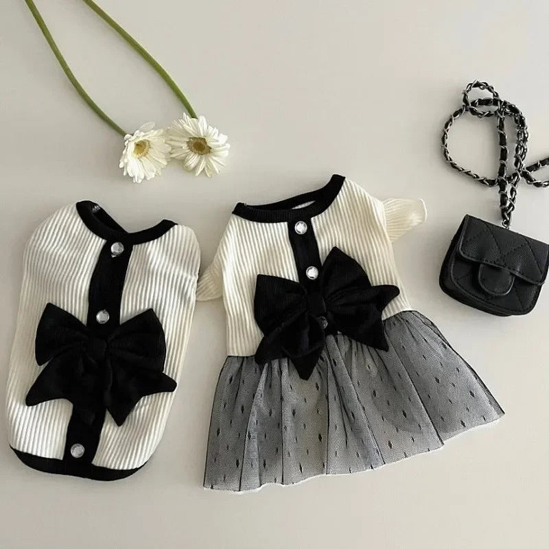 Bow Lace Dog Dress