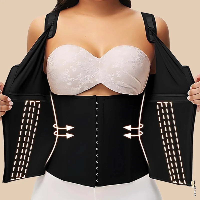 Colombian Fajas Waist Trainer – 17 Steel Bones & Triple-Hook Compression