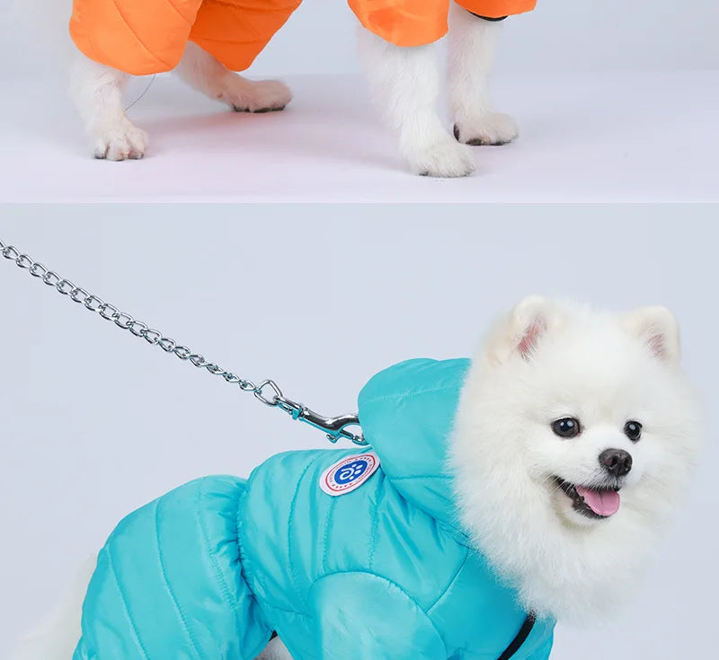 Pet Warm Dog Coat for Winter Dog Clothes Hooded Dog Jacket for Small Medium Large Dog Cat Clothes Insulated Padded Snow Jacket