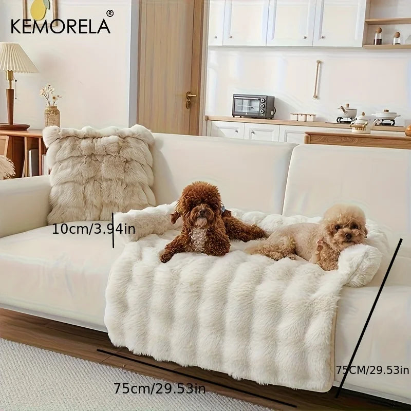 Plush Dog Bed with Pillow