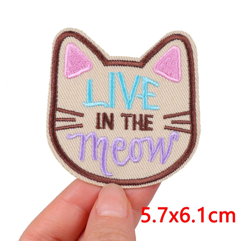 Cat Paw & Dog Cartoon Embroidery Iron-On Patch — DIY Sew or Iron On Animal Sticker for Clothing
