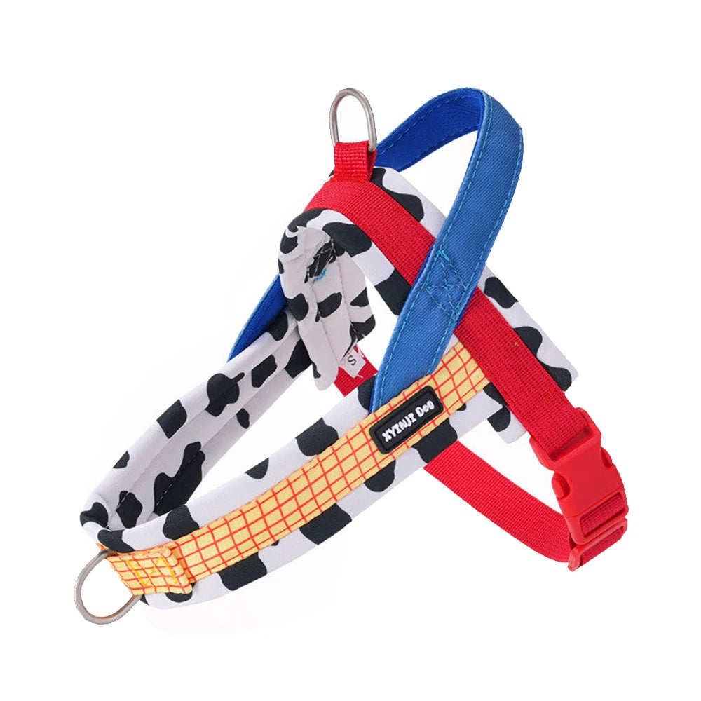 Plaid Saddle-Style Puppy Harness & Leash Set