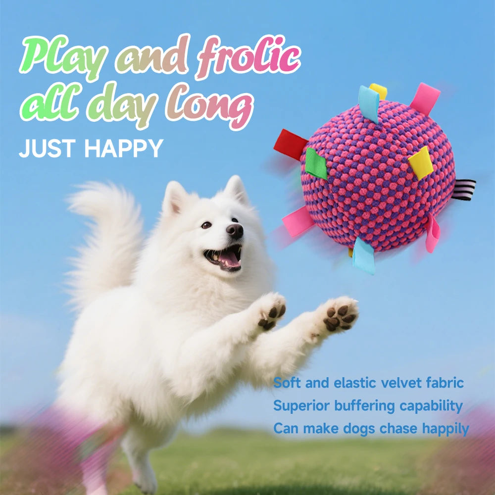 Interactive Plush Ball Dog Toy