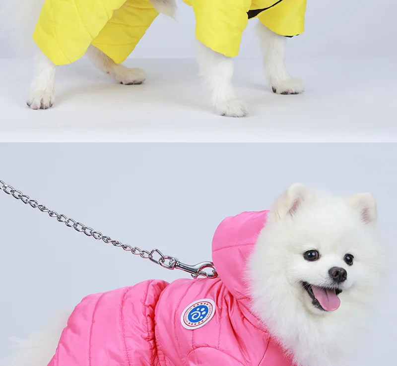 Pet Warm Dog Coat for Winter Dog Clothes Hooded Dog Jacket for Small Medium Large Dog Cat Clothes Insulated Padded Snow Jacket