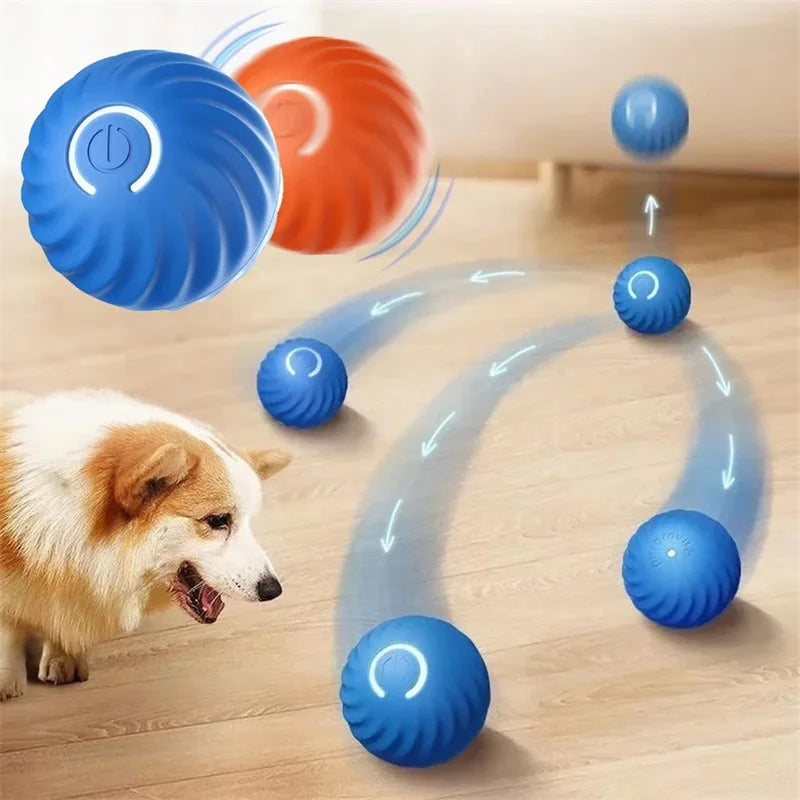 Smart Interactive Bouncing Ball Toy — USB Rechargeable Auto-Moving Ball for SmallDogs & Cats | 3-Hour Playtime | Dual Mode￼ (please observe pets when playing with this toy)