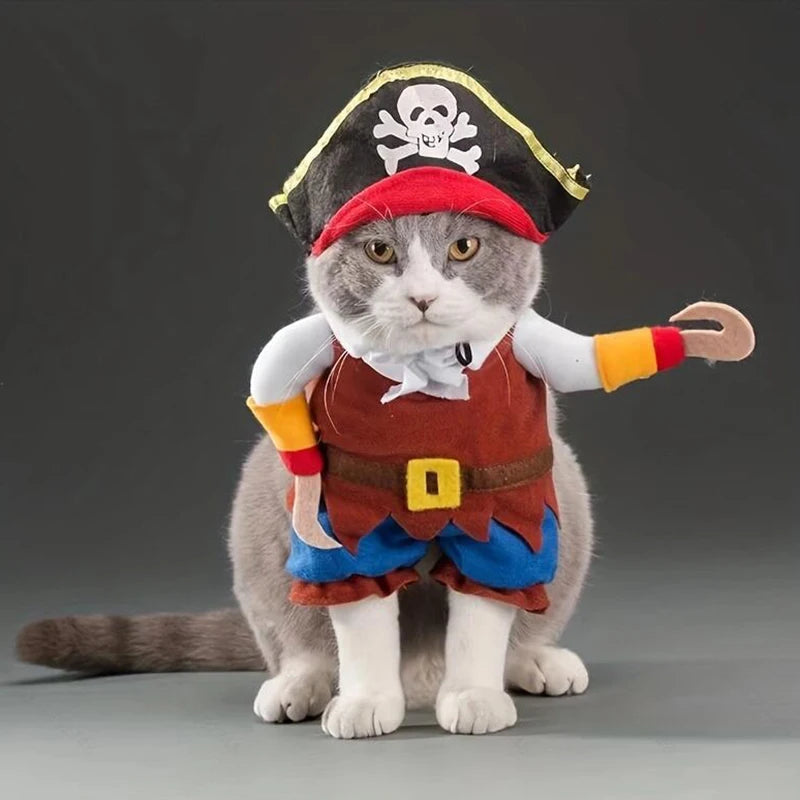 Halloween Dog & Cat Costume Set | Funny Adjustable Cosplay Outfit for Small Dogs & Cats