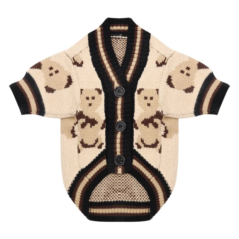 Luxury Dog Clothes for Small Dogs Winter Warm Dog Sweater Chihuahua French Bulldog Clothing Pet Items Knitted Cardigan Sweater Fashioned Furbabies