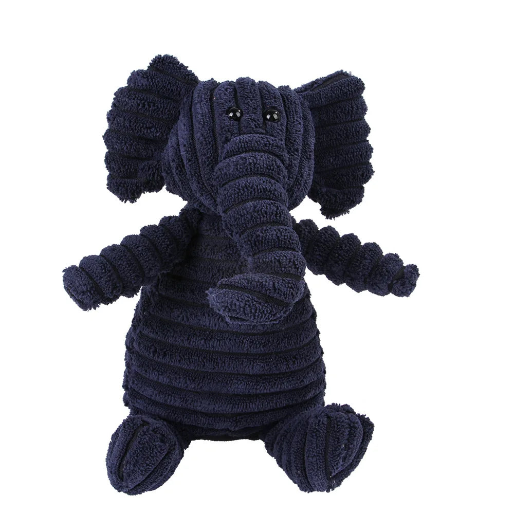 Squeaky Plush Dog Molar Toy — Corduroy Animal Characters for Chewing, Dental Health & Play | 18 Stylesh
