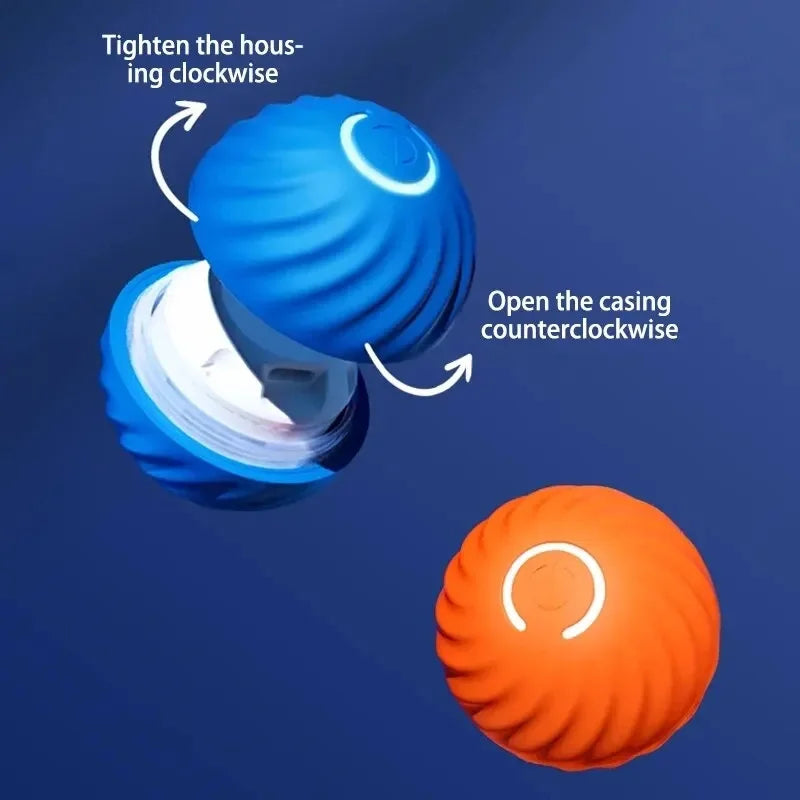Smart Interactive Bouncing Ball Toy — USB Rechargeable Auto-Moving Ball for SmallDogs & Cats | 3-Hour Playtime | Dual Mode￼ (please observe pets when playing with this toy)