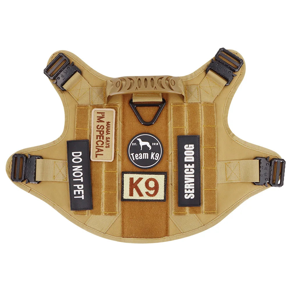 Embroidered Service Dog Patch — Removable Velcro ID Tag for Dog Vests, Harnesses & Tactical Gear