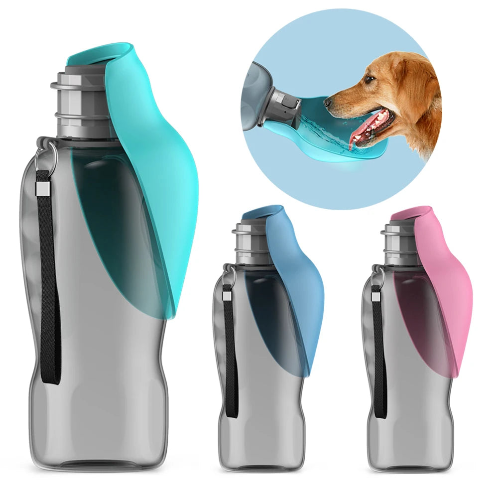 Portable Dog Water Bottle — 800ml Foldable Travel Dispenser for Small, Medium & Large Dogs | 4 Colors