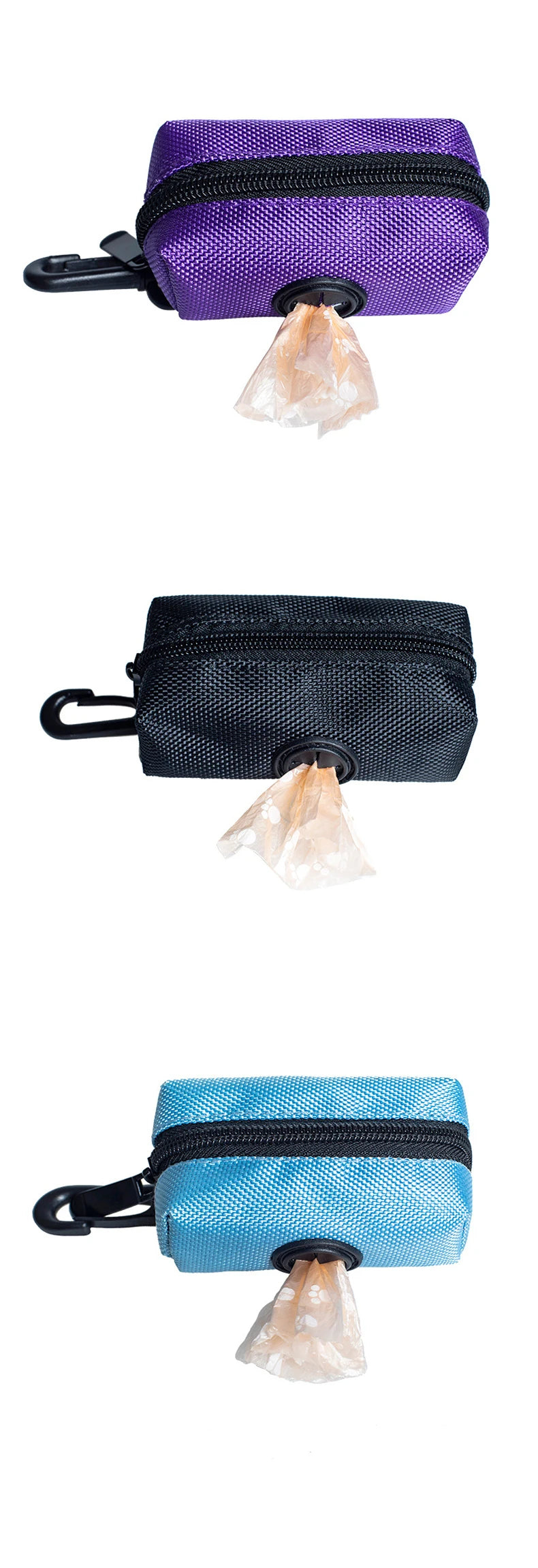 Pet Dog Poop Bag Holder Leash Attachment  Adjustable Mini Travel Garbage Bag Dogs Waste Poop Bags Dispenser Pet Cleaning Tools