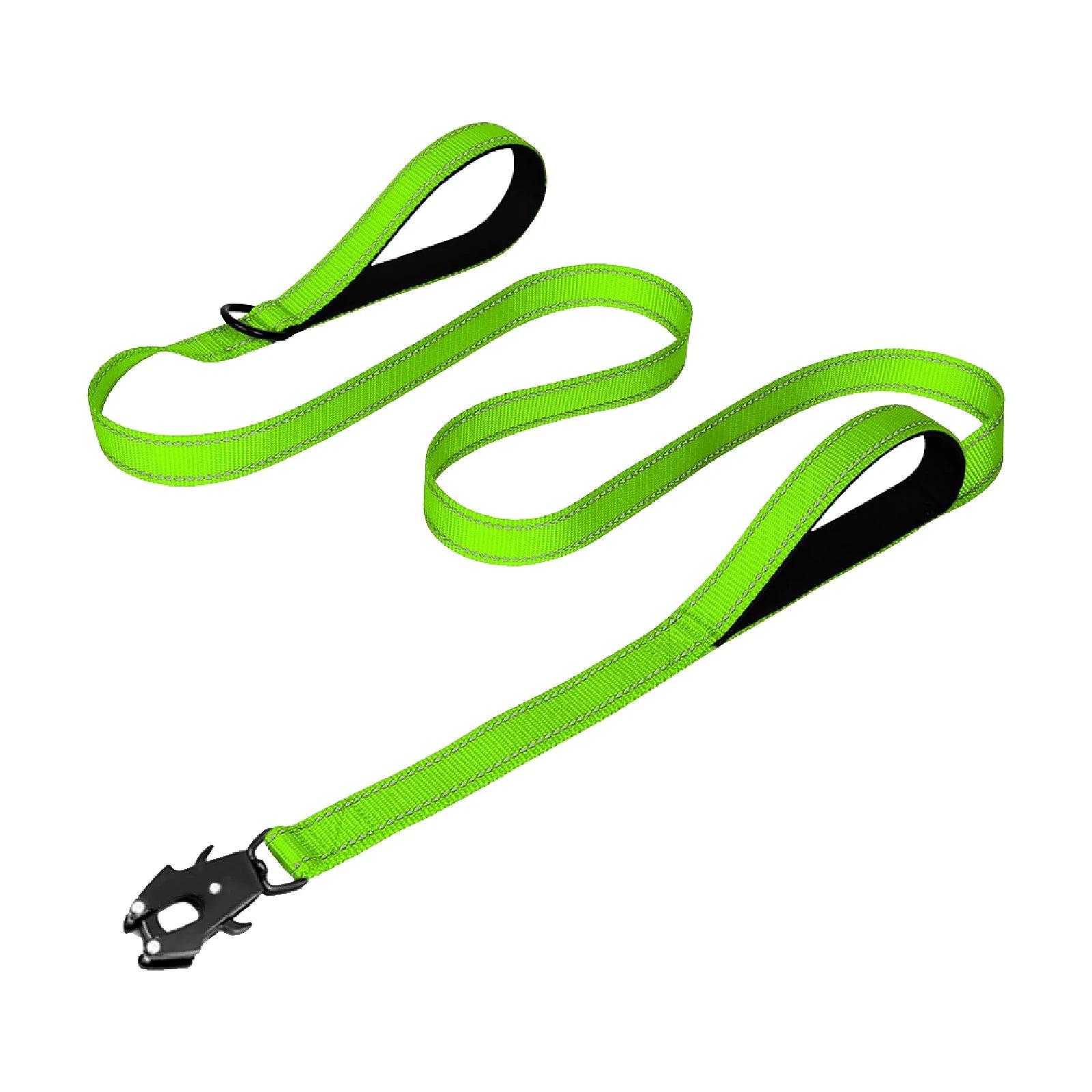 Soft Padded 2 Handle & Auto Lock Frog Clip Outdoor dog leash