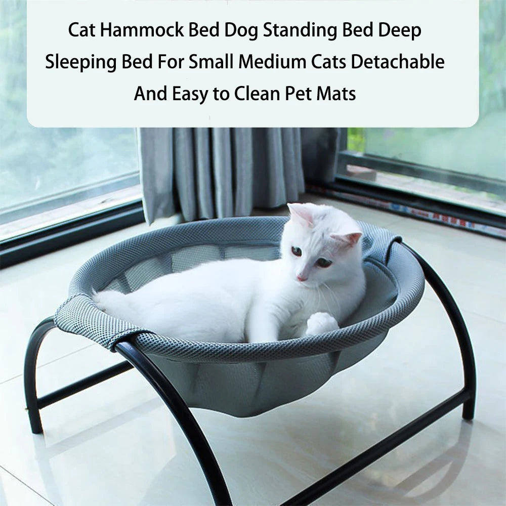 Cat Hammock Bed Dog Standing Bed Deep Sleeping Bed For Small Medium Cats Detachable And Easy to Clean Pet Mats