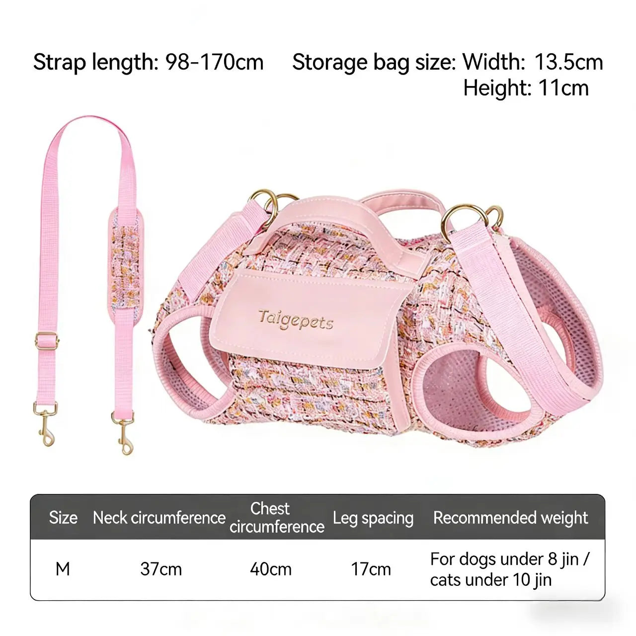 Tweed Dog Sling Carrier