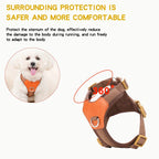HP374--Retro Pet Harness for dogs，Adjustable webbing and High-quality PU Leather，Breathable mesh lining. Fashioned Furbabies
