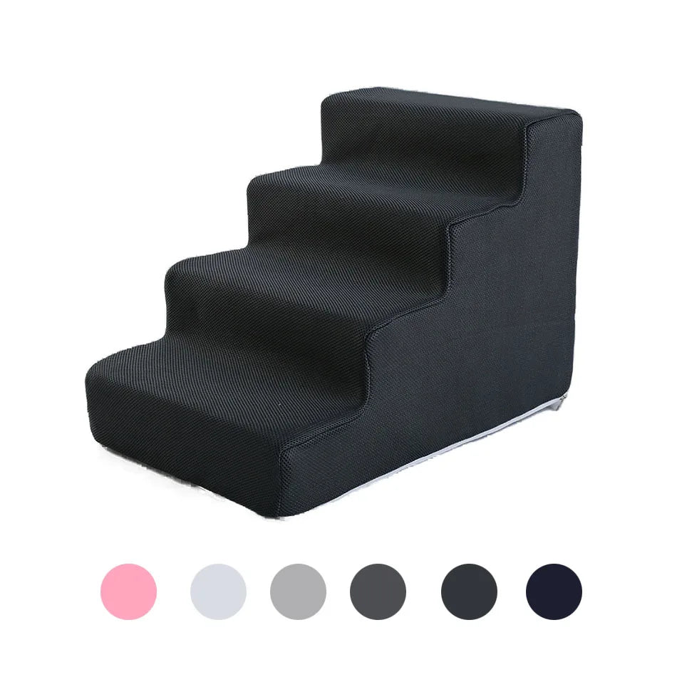 Pet Stairs & Dog Ramp — Detachable Sponge Steps for Dogs & Cats | 3-Step, Big 3-Step & 4-Step