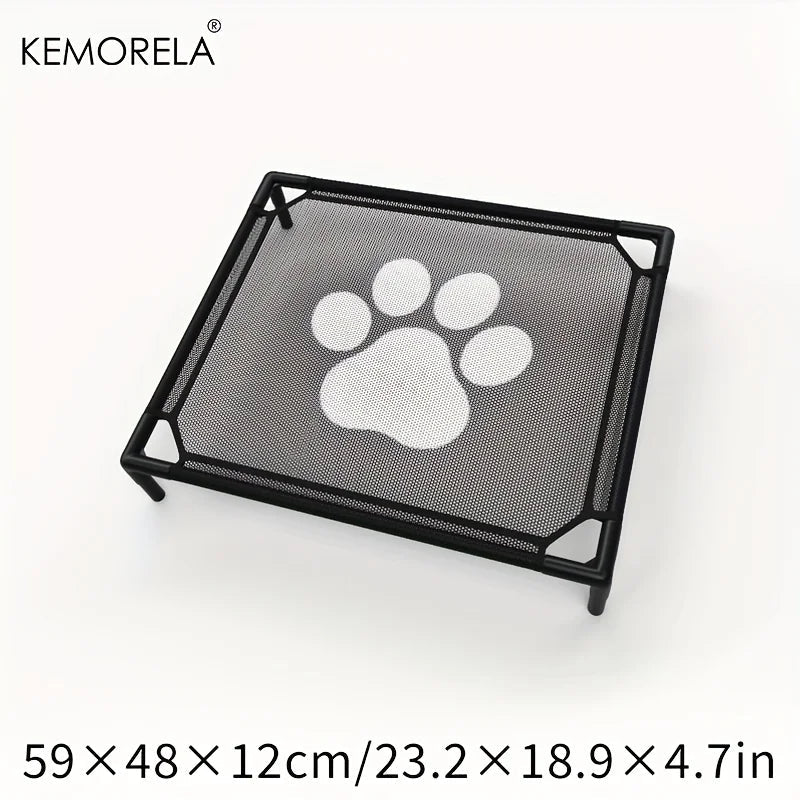 KEMORELA Cooling Elevated Dog Bed Outdoor Elevated Dog Bed For Medium Dogs Bite-Proof Standing Pet Bed Washable Breathable Mesh Fashioned Furbabies