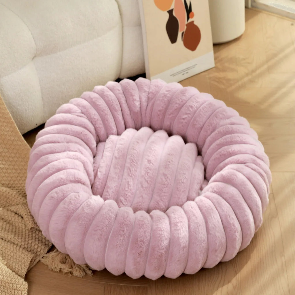 Round Pet Bed for Large Dog,  Winter Warm Cat Sofa Bed Washable Large Dog Bed All Seasons Available