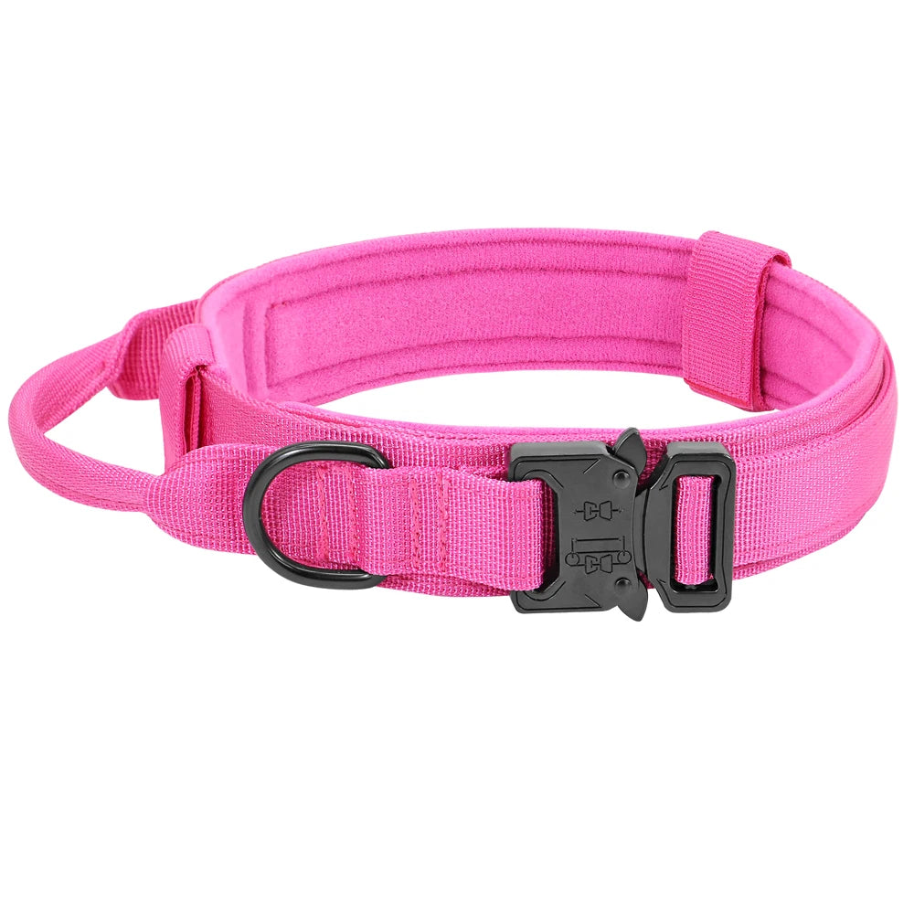 Durable Military Tactical Dog Collar Bungee Leash Set Pet Nylon Walking Training Collar For Medium Large Dogs German Shepard Fashioned Furbabies