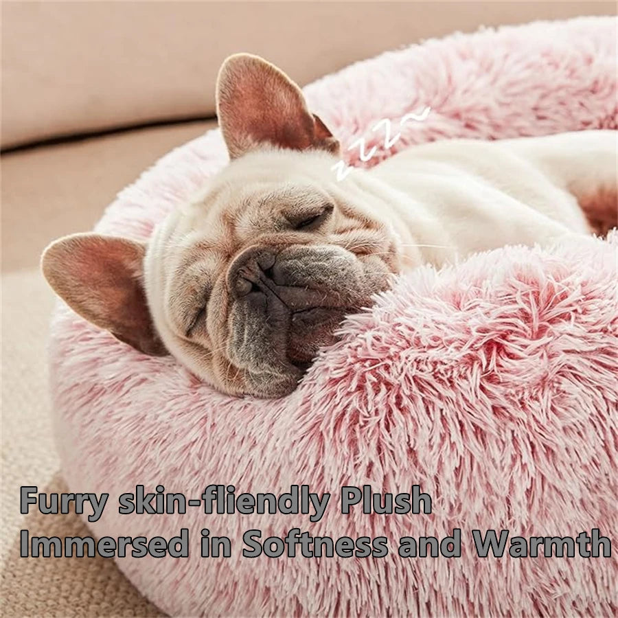 Donut Round Plush Pet Bed