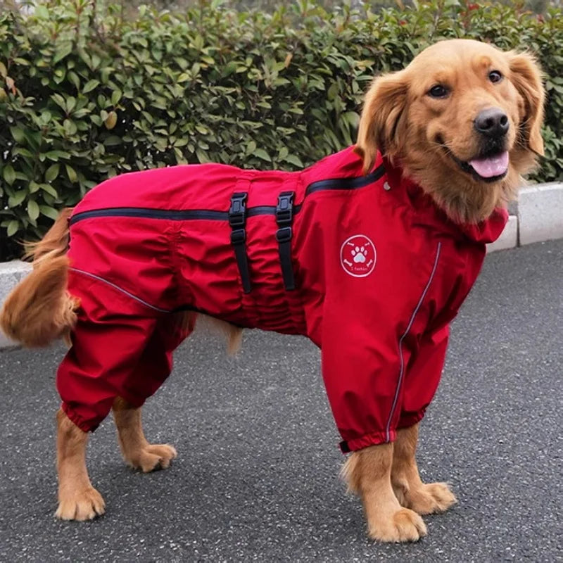 Waterproof Reflective Dog Raincoat - Winter Jumpsuit