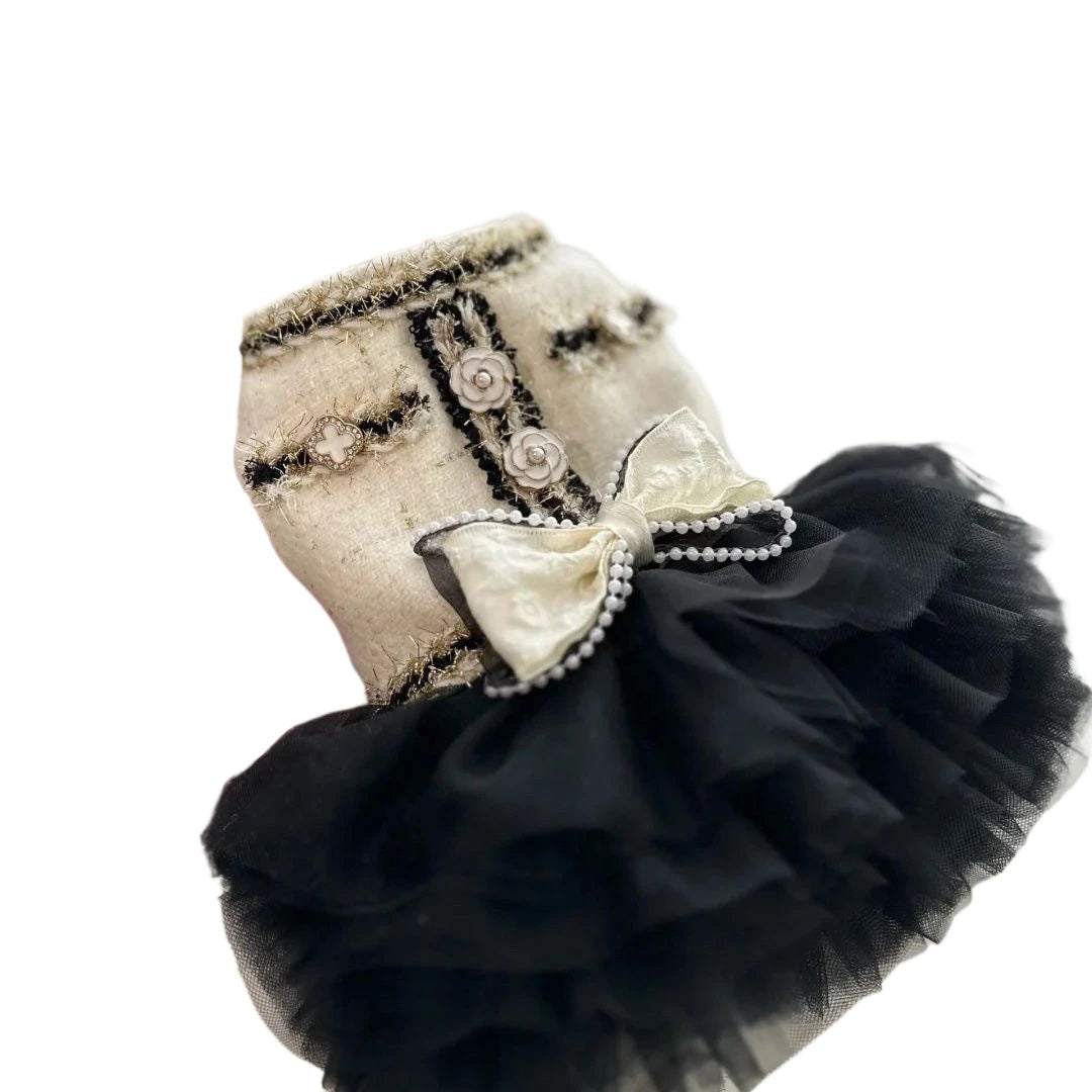 Classic Pet Princess Dress Puppy Clothes With Lace & Bowknot Cute Small Dog Skirt For Dogs  For Chihuahua, Bichon Teddy Fashioned Furbabies