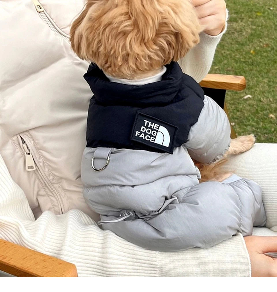 Teddy Four-Legged Cotton Coat Small Dog Winter Clothing Poodle Warm Down Jacket Thickened Jumpsuits Dog Clothes