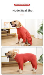 Fleece Winter Dog Pajamas - Four-Legged Elastic Jumpsuit