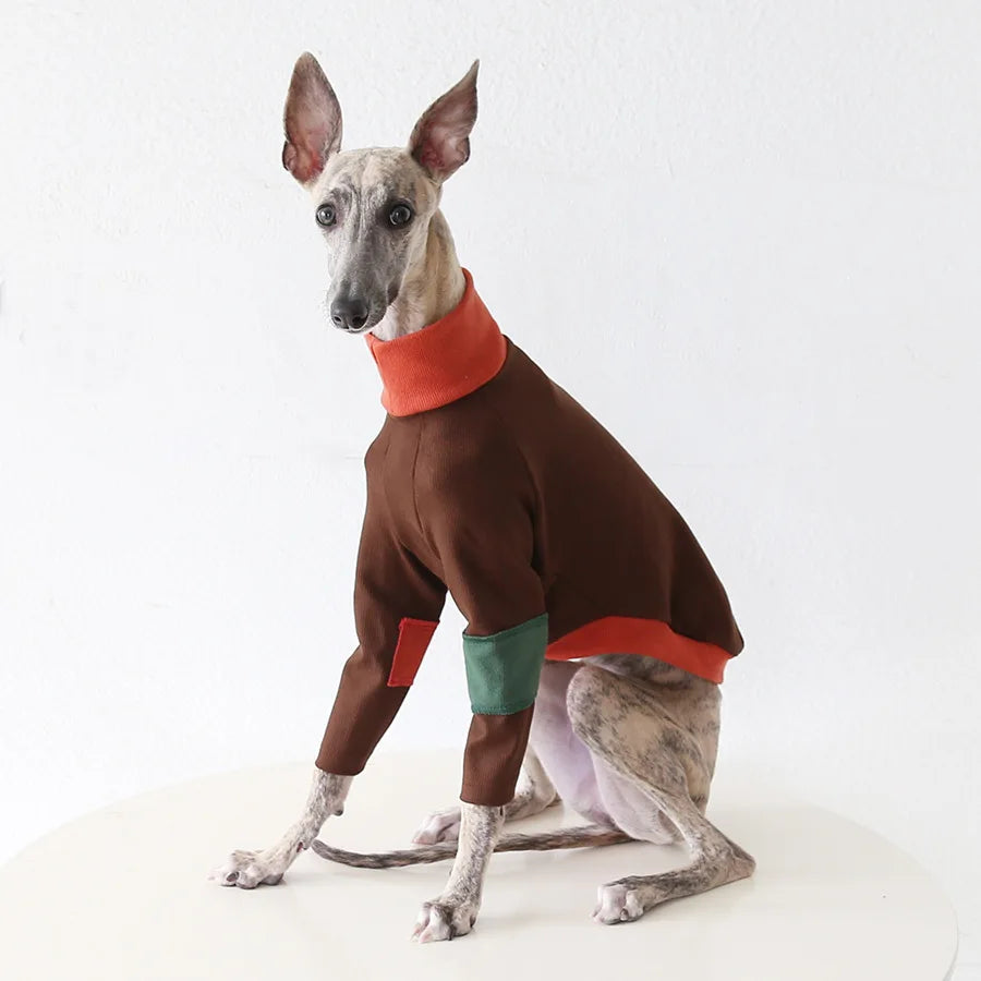 Winter Knitted Thing Dog Greyhound 2 Legged  Long Sleeve Pet Shirts Slim Dog Whibitt Pajamas Sweatshirts Knitwear