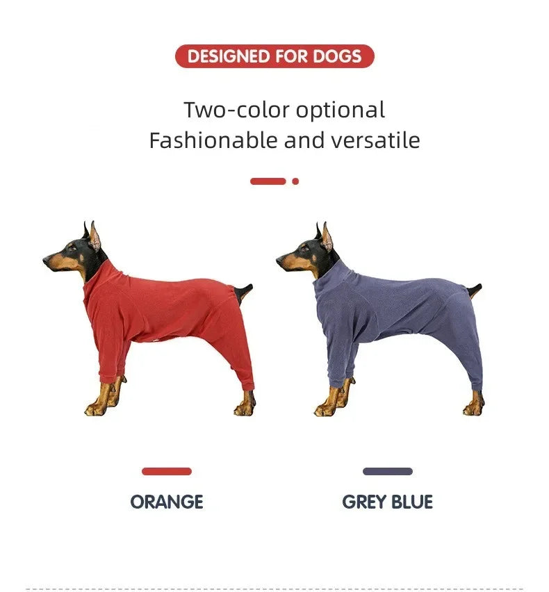 Fleece Winter Dog Pajamas - Four-Legged Elastic Jumpsuit