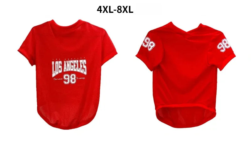 Mesh Basketball Jersey Dog Shirt — Breathable Sports Tank for Dogs & Cats | S–8XL