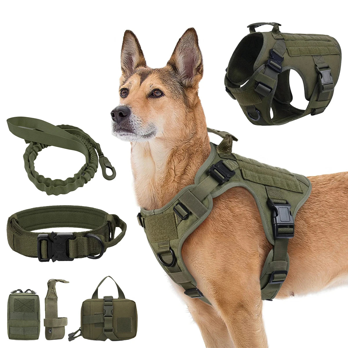 SALFSE Tactical Dog Vest Harness, Outdoor Training Service Dog Vest SALFSE Tactical Dog Vest Harness, Outdoor Training Service Dog Vest
