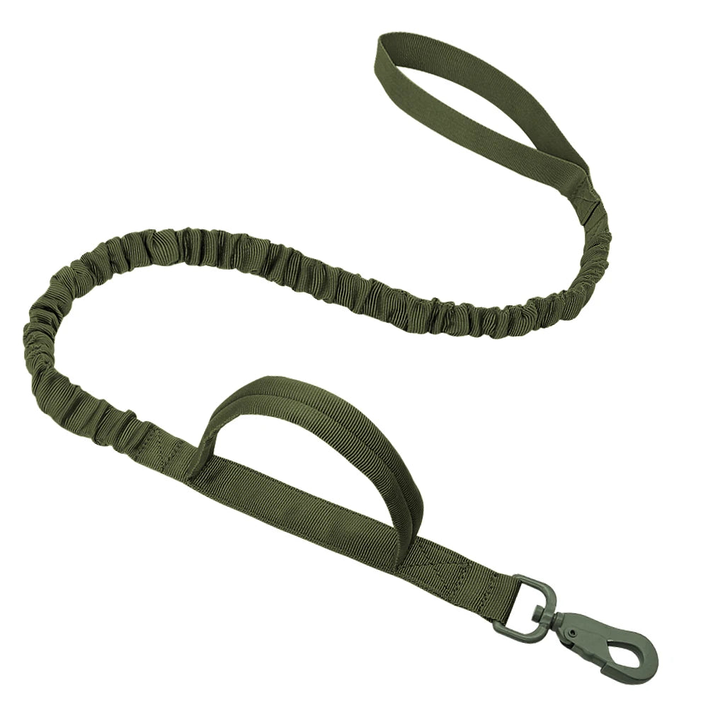 Durable Military Tactical Dog Collar Bungee Leash Set Pet Nylon Walking Training Collar For Medium Large Dogs German Shepard Fashioned Furbabies