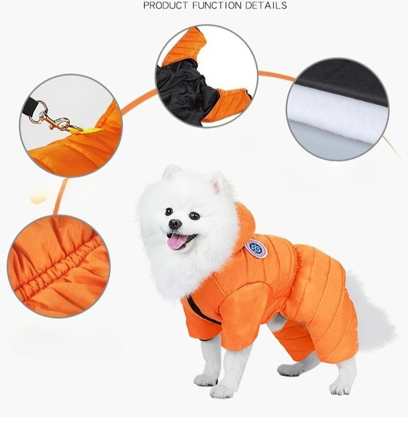 Pet Warm Dog Coat for Winter Dog Clothes Hooded Dog Jacket for Small Medium Large Dog Cat Clothes Insulated Padded Snow Jacket