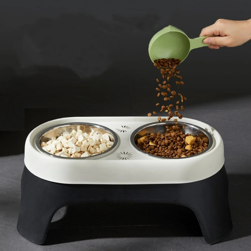 Elevated Food Bowl Pet Bowl Cat and Dog Supplies Leak Proof Pet Food Bowl and Feeder for Small Dogs Cats Pet Feeder Accessories Fashioned Furbabies