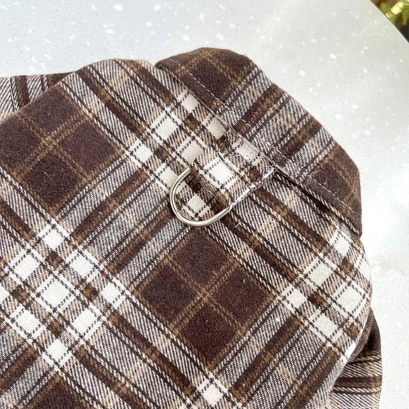 Pet Shirt for Small Large Dogs Classical Plaid Dog Clothes Breathable Puppy Coat Autumn Cat Shirt Fashion Pet Costumes Dog Vest