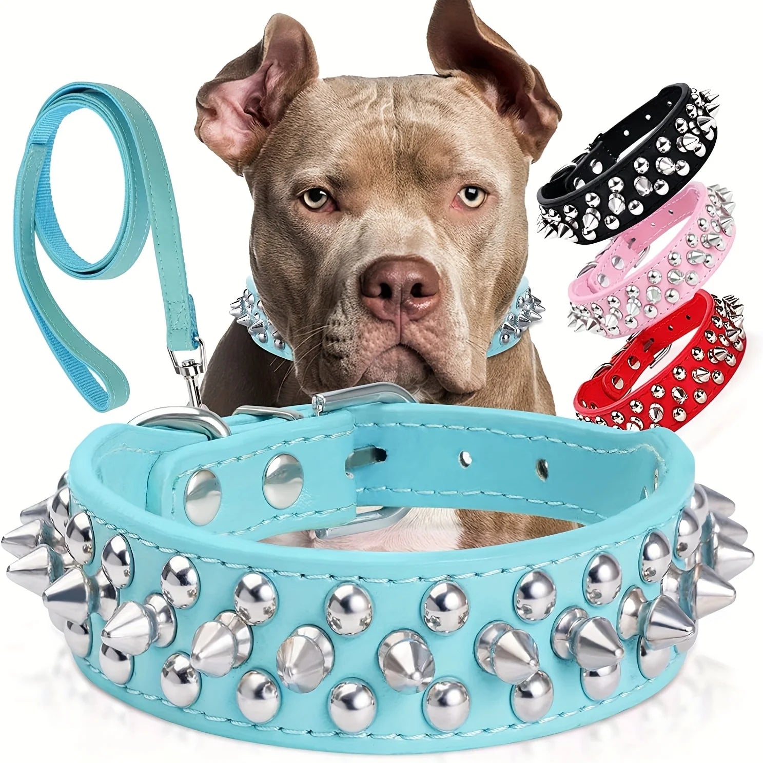 Dog Collar Leather Stylish and Durable Leash Medium Harness Dogs Backpack Collars Harnesses Wears Necklaces Fashioned Furbabies