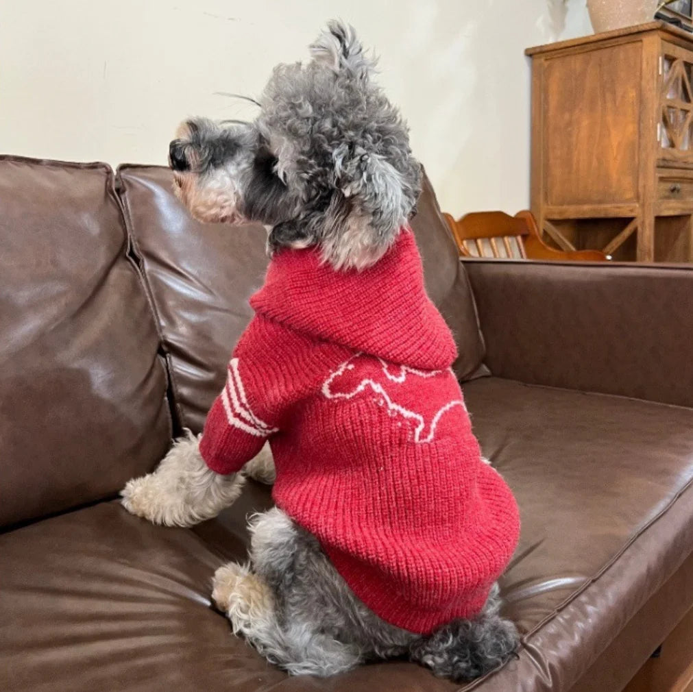 British Gentleman Knit Zipper Dog Coat — Classic Style Winter Sweater for Small Dogs | S–XXL