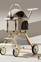 Luxury Pet Stroller 3 in 1  Detachable Carrier