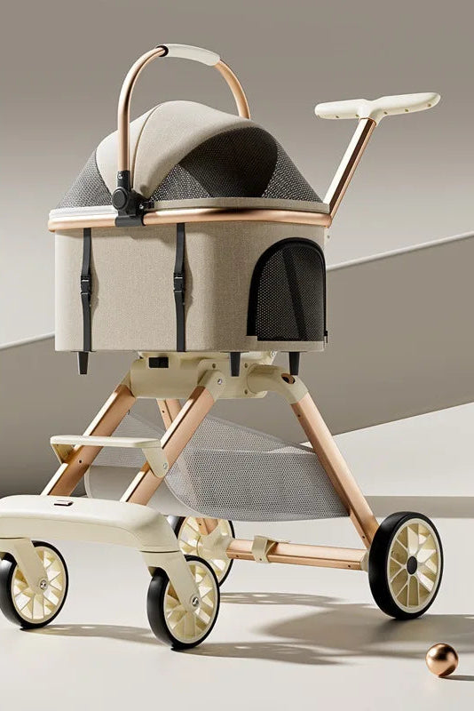 Luxury Pet Stroller 3 in 1  Detachable Carrier