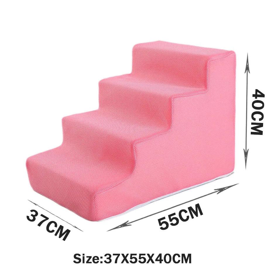 Pet Stairs & Dog Ramp — Detachable Sponge Steps for Dogs & Cats | 3-Step, Big 3-Step & 4-Step