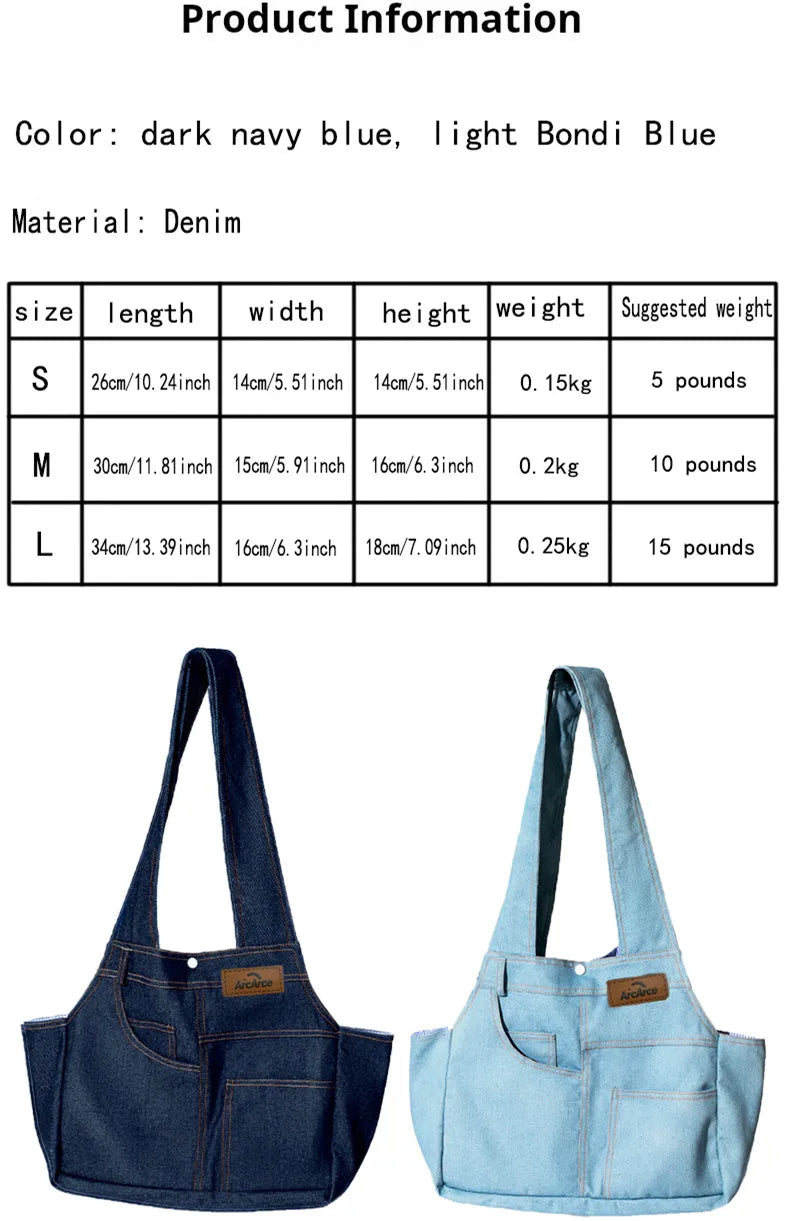 Fashion Pet Carrier Bag | Crossbody Shoulder Bag for Small Dogs & Cats