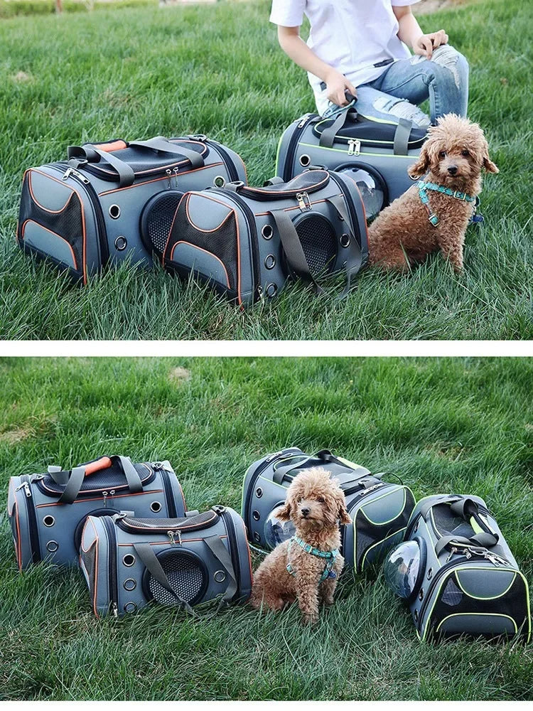 Dog Carrier Bag Pet Outing Portable Cat Dogs Handbag Crossbody Bag Breathable Large Capacity Cats Small Pet Dogs Slings Backpack Fashioned Furbabies