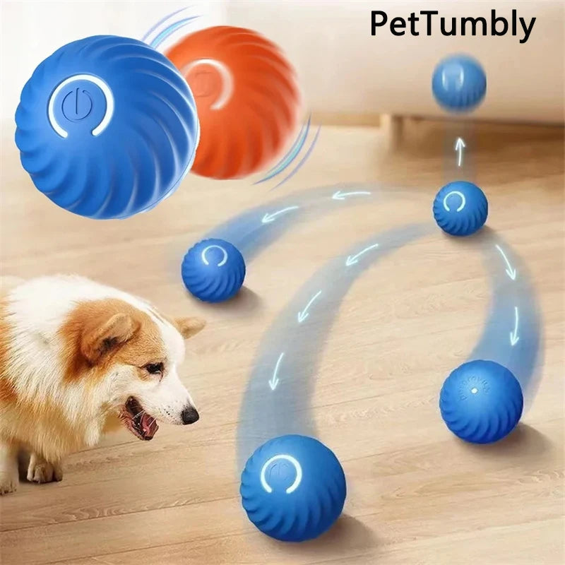Smart Interactive Bouncing Ball Toy — USB Rechargeable Auto-Moving Ball for SmallDogs & Cats | 3-Hour Playtime | Dual Mode￼ (please observe pets when playing with this toy)