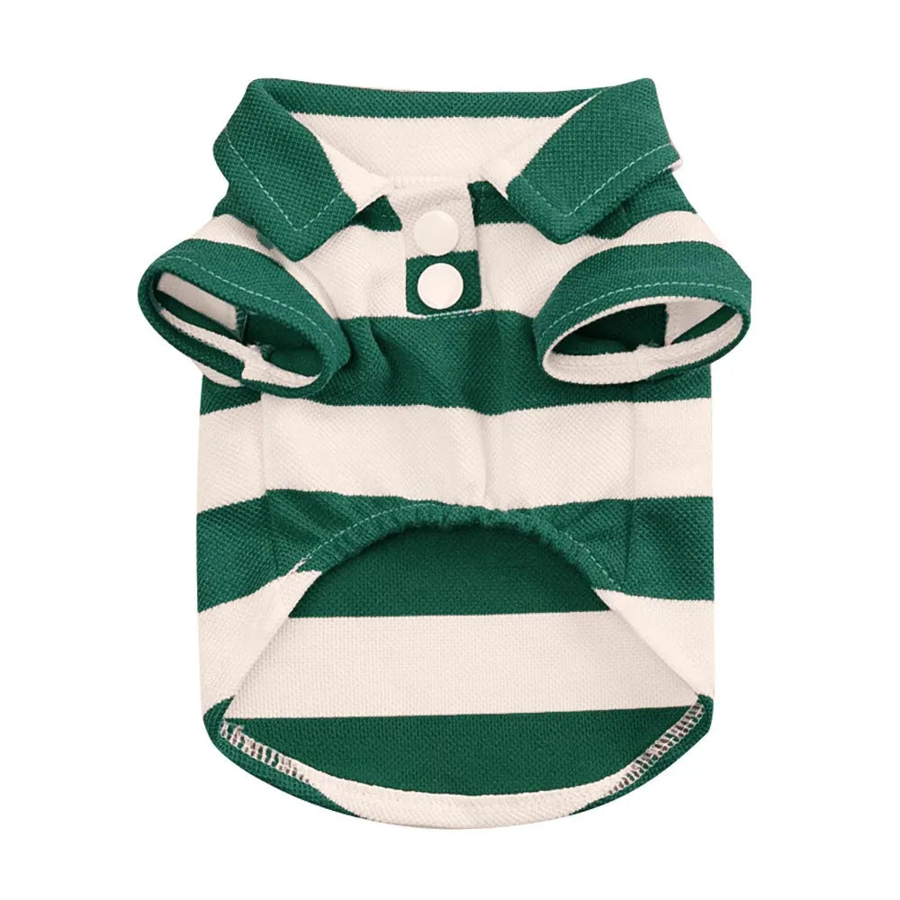 Lightweight Striped Dog Polo Shirt