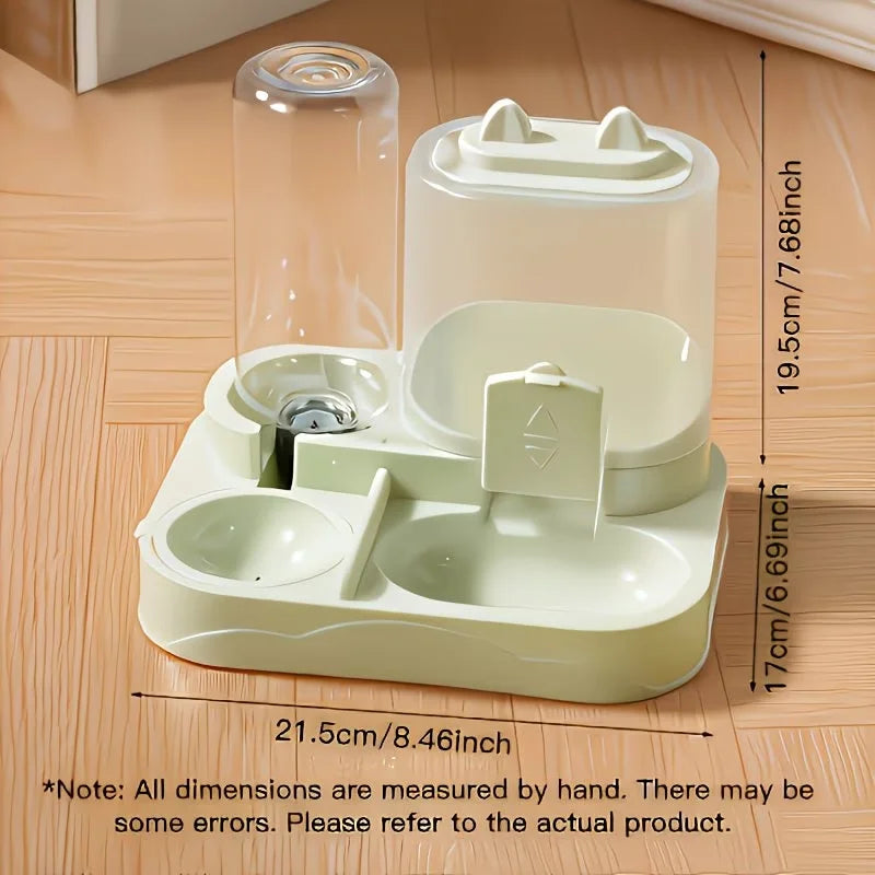 2-in-1 Pet Feeder & Water Dispenser — Dry/Wet Separation Transparent Travel Feeder for Cats & Dogs | 3 Colors
