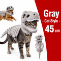 Halloween Dinosaur Skeleton Pet Costume | Plush Over-the-Head Cosplay for Dogs & Cats