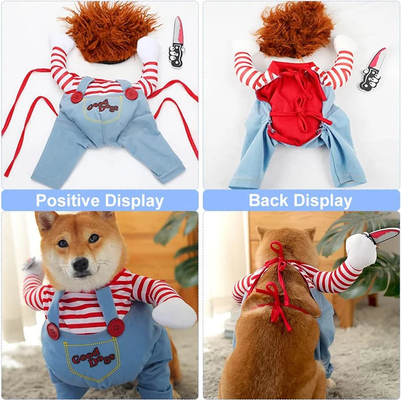 Halloween Dog & Cat Costume Set | Funny Adjustable Cosplay Outfit for Small Dogs & Cats
