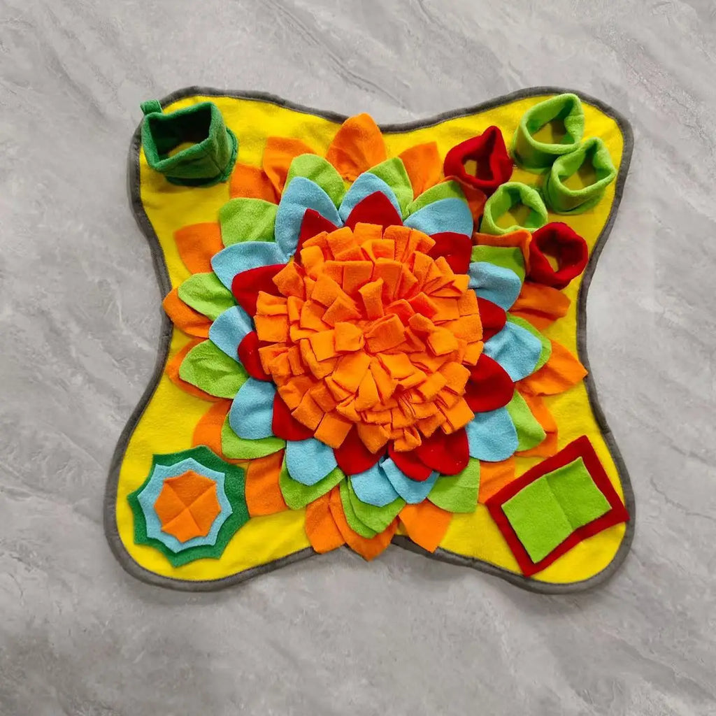 Pet Snuffle Training Mat — Plush Slow Feeder & Stress Relief Sniffing Blanket for Dogs & Cats | 4 Colors